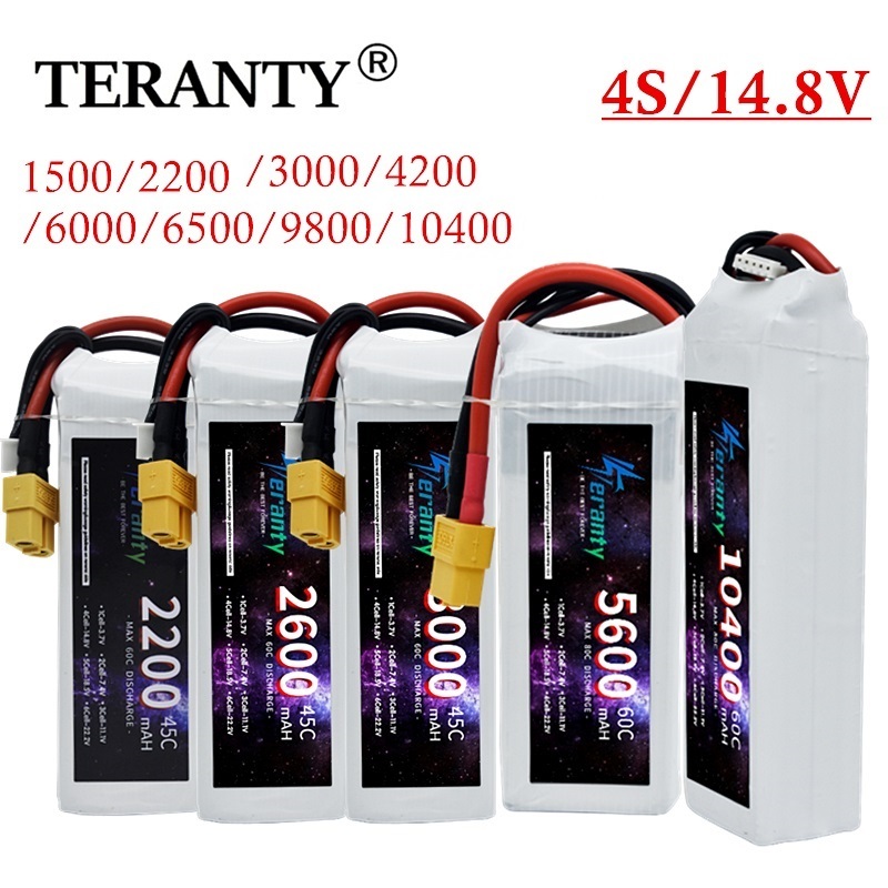 4S Lipo Battery 14.8V 6000Mah - Bateria LiPo RC 14.8V 4S 1500mAh