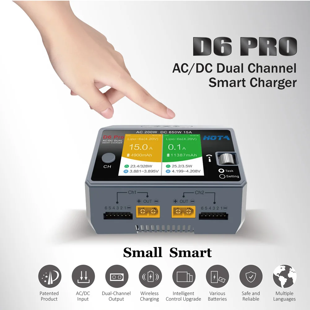 Carregador e Descarregador de  - Hota D6 Pro Dual Lipo Charger avaliação e preço
