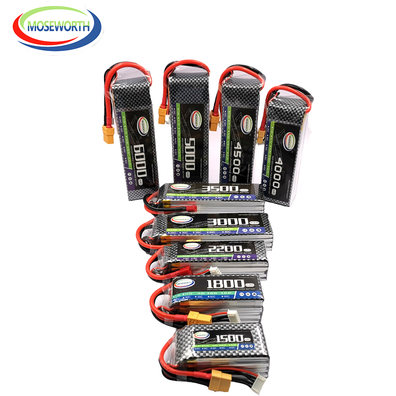 2S 3S 4S 6S RC LiPo Bateria 7. - 4S Lipo Battery 14.8V 6000Mah avaliação e preço